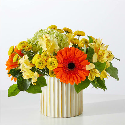 Autumn Sunshine Bouquet with Ivory Vase –  Blossom Street Florist, Lauderhill FL
