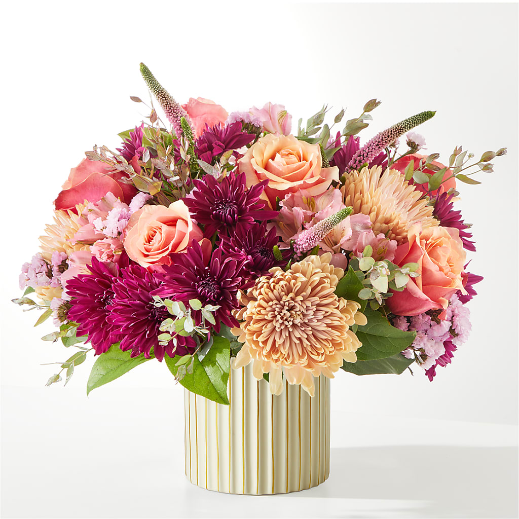 Berry Cobbler Bouquet with Ivory Vase –  Blossom Street Florist, Lauderhill FL
