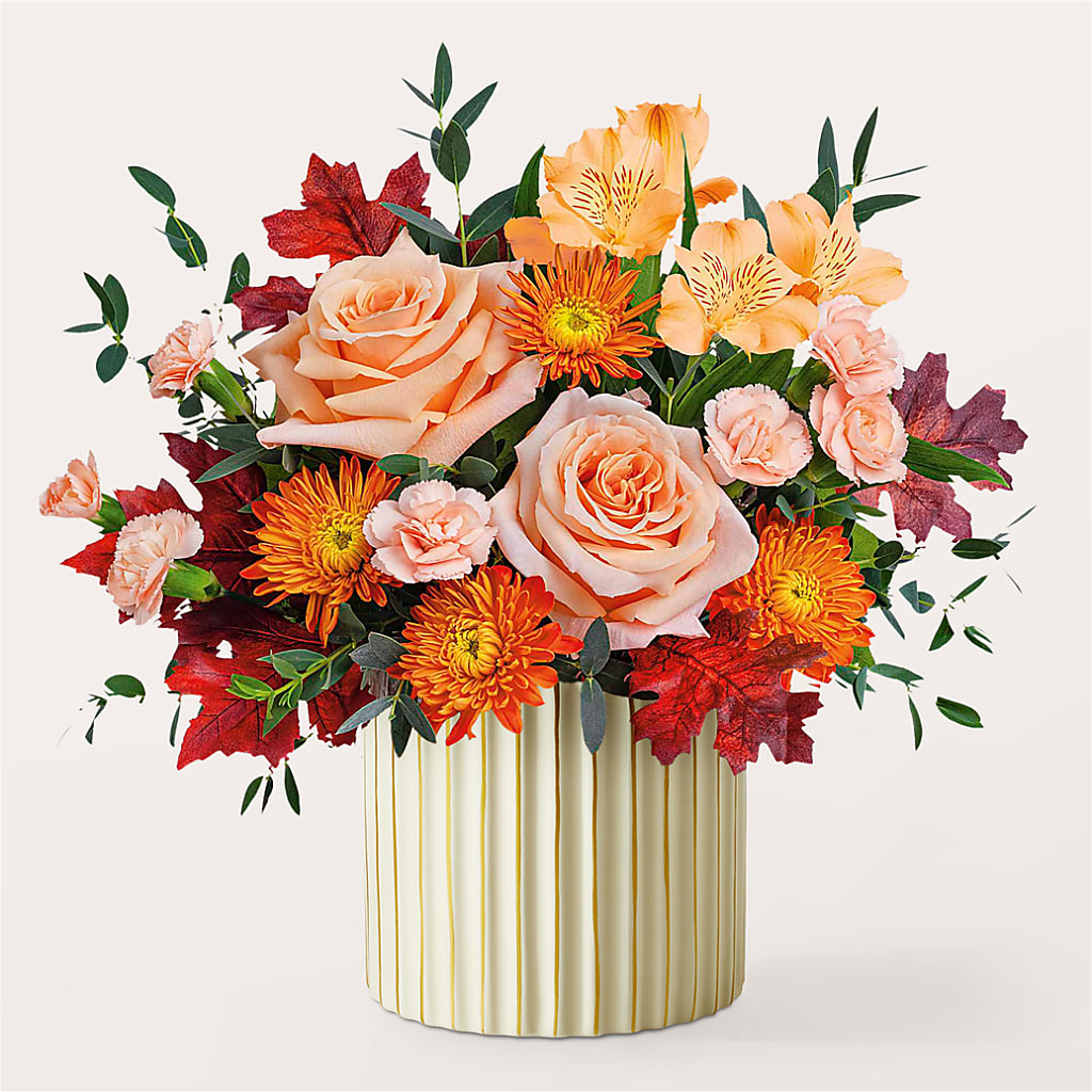Spiced Latte Bouquet with Ivory Vase –  Blossom Street Florist, Lauderhill FL