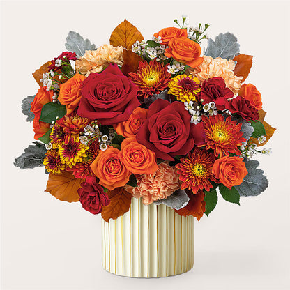 Merlot Bouquet with Ivory Vase –  Blossom Street Florist, Lauderhill FL