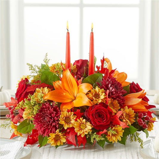 Autumn's Embrace Centerpiece –  Blossom Street Florist, Lauderhill FL