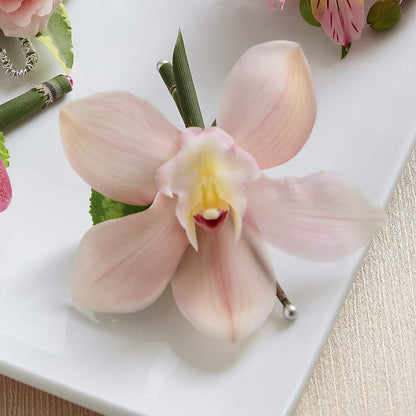 Pink Cymbidium Boutonniere –  Blossom Street Florist, Lauderhill FL