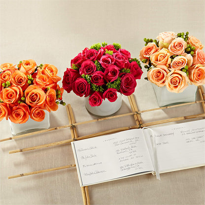Dawn Rose Centerpiece –  Blossom Street Florist, Lauderhill FL