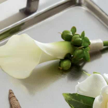 White Calla Boutonniere –  Blossom Street Florist, Lauderhill FL